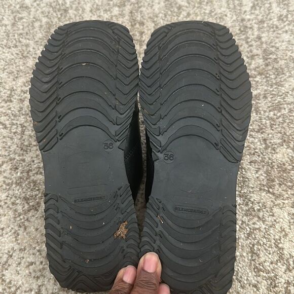 Feet First Black Leather Slides Mules 36 - Picture 6 of 7